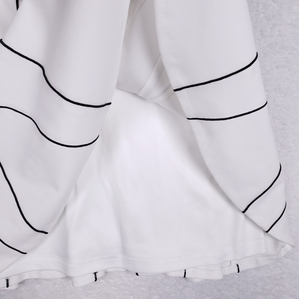 Calvin Klein Sheath Dress Sleeveless Midi Size M White Minimalist Retro Vibes - Picture 4 of 9